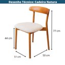Ver imagem 6 de Kit 2 Cadeiras Natura Domann Design Assento Estofado em Linho Off White e Base de Madeira