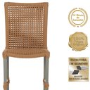 Ver imagem 7 de Mesa Ascoli 120 Cm com 6 Cadeiras Cannes de Alumínio Trama Terra Cota