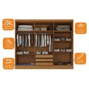 Ver imagem 5 de Guarda-roupa 100% Mdf 6 Portas 3 Gavetas Lisboa Yescasa