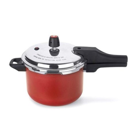 Panela De Pressão Multiflon Vermelho 4,5l Antiaderente