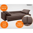 Ver imagem 5 de Sofá Tango 2,40M Sem Caixa, Retrátil e Reclinável Velosuede Chocolate - Netsofás