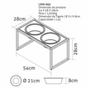 Ver imagem 2 de Comedouro Elevado Duplo Cão Porte G Marrom