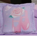 Ver imagem 3 de Kit Cobre Leito Solteiro Colcha Stitch e Angel Infantil 4 Peças:divina Bailarina Lilás