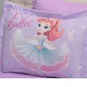 Ver imagem 2 de Kit Cobre Leito Solteiro Colcha Stitch e Angel Infantil 4 Peças:divina Bailarina Lilás