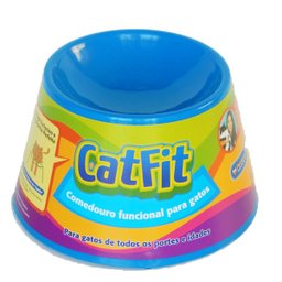 Comedouro Funcional Petgames Cat Fit para Gatos - Azul - 2
