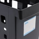 Ver imagem 7 de Kit Organizadores de Pastas Suspensas Dellocolor 3 Caixas Arquivos Pretas Porta Documentos