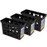 Kit Organizadores de Pastas Suspensas Dellocolor 3 Caixas Arquivos Pretas Porta Documentos - 1