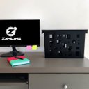 Ver imagem 2 de Kit Organizadores de Pastas Suspensas Dellocolor 3 Caixas Arquivos Pretas Porta Documentos