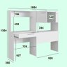 Cama de Solteiro com Armário e Escrivaninha Tokio Branco Cj070 Art In Móveis - 6