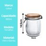 Kit 3 Potes Vidro Hermético Versalhes Tampa Bambu Trava Premium - Lehaví - 5