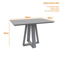 Ver imagem 6 de Conjunto Mesa de Jantar 1,20m Lectus Tampo em Mdf com Vidro e 4 Cadeiras Mariah Ypê/off White/ja02 -