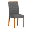 Ver imagem 3 de Conjunto Mesa de Jantar 1,20m Lectus Tampo em Mdf com Vidro e 4 Cadeiras Mariah Ypê/off White/ja02 -