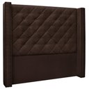 Ver imagem 1 de Cabeceira Estofada Cama Box Casal Alteza 140cm Suede Café