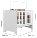 Ver imagem 4 de Berço Mini Cama Maya Branco Acetinado Móveis Canaã
