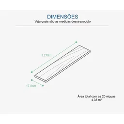 Piso vinílico LVT colado Durafloor Urban Taos Caixa c/ 4,34m² - 3