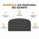 Ver imagem 4 de Cabeceira Queen 158cm Curva Estofada Bouclé Cama Box Fly:Cinza Escuro