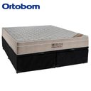Ver imagem 5 de Cama Box Baú King Suede Bipartido+ Colchão King Ortobom Airtech Molas SpringPocket 65x193x203