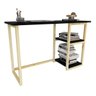 Escrivaninha Preta Sala de Estar Design Redecore Mesa Multiuso - 3