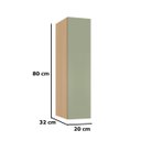 Ver imagem 3 de Armário Aéreo para Cozinha 100% MDF 20 cm 1 Porta Lótus Carvalho/Verde