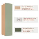 Ver imagem 2 de Armário Aéreo para Cozinha 100% MDF 20 cm 1 Porta Lótus Carvalho/Verde