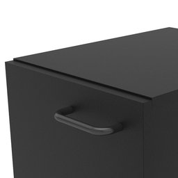 Gaveteiro Para Escritório Com Rodízios 3 Gavetas Osaka Preto - Politorno - 4