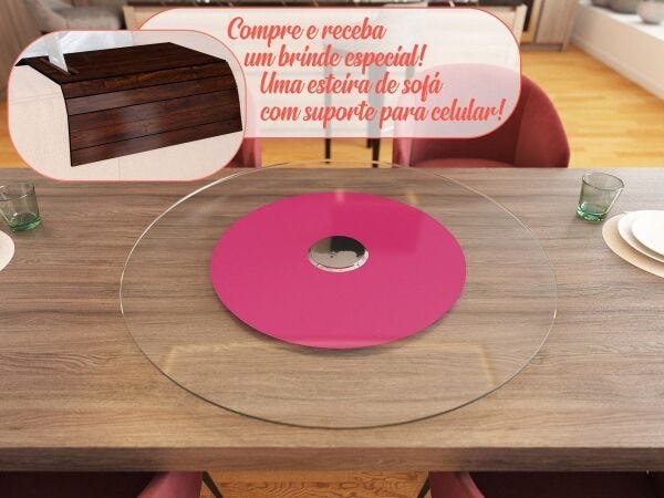 Centro de Mesa Xadrez Rosa 70cm x 70cm Único