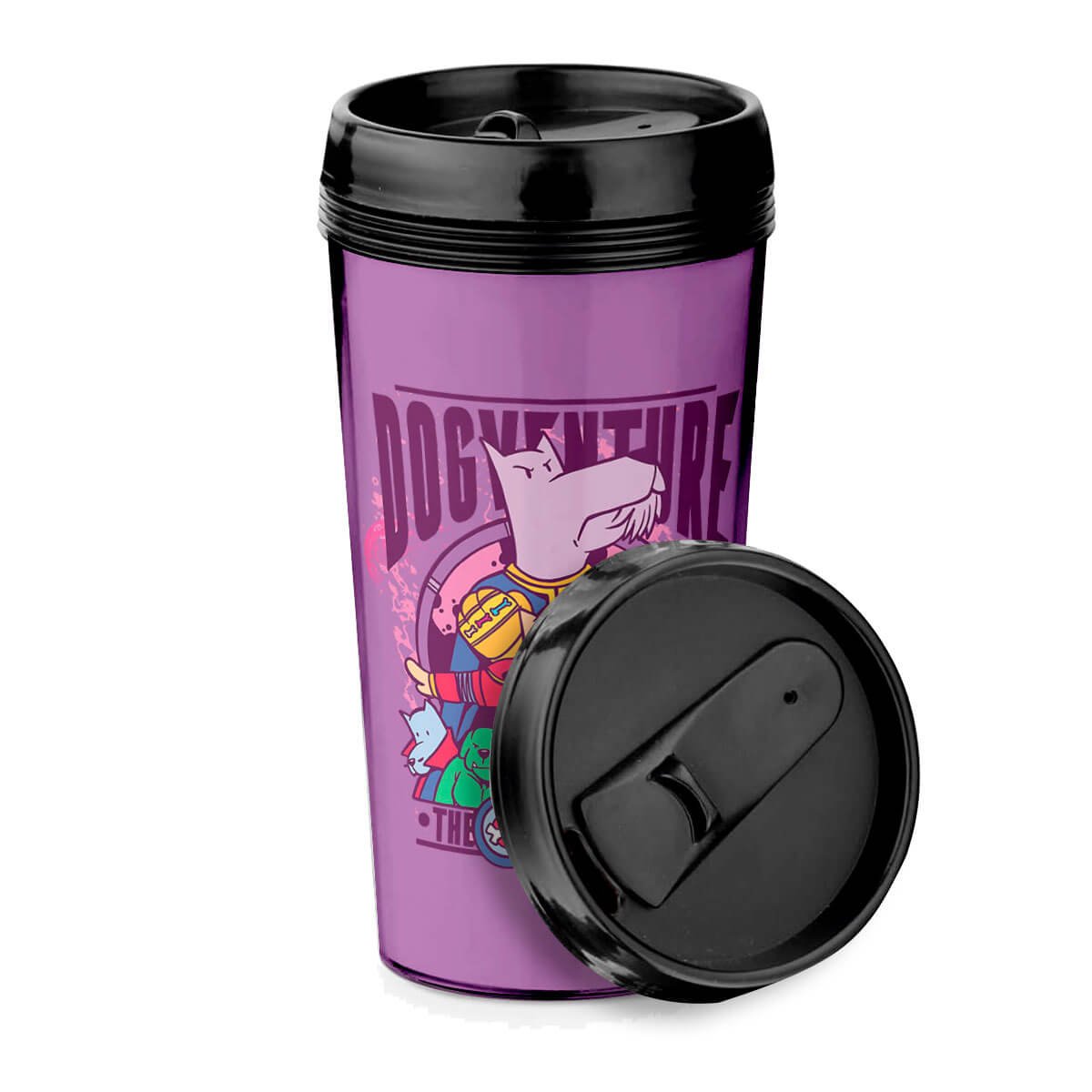 Copo Viagem 520ml Dogventure Vingadores Dogs Bone Game Geek Nerd Presente Super - 4
