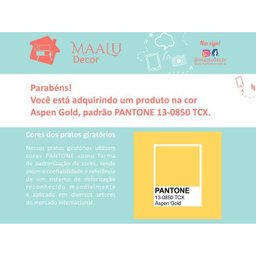 Prato Giratório de Mesa 110 cm em Vidro Temperado 8mm - Cor Aspen Gold - 4