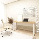 Ver imagem 1 de Mesa Escrivaninha P/ Estudos Pé Metal 150cm X 60cm F5 Office