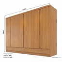 Ver imagem 3 de Guarda-Roupa Casal 06 Portas 09 Gavetas 100% MDF Imperial Marrom/Cinamomo