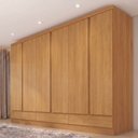 Ver imagem 1 de Guarda-Roupa Casal 06 Portas 09 Gavetas 100% MDF Imperial Marrom/Cinamomo