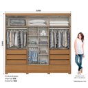 Ver imagem 3 de Guarda-roupa Casal 06 Portas 09 Gavetas 100% Mdf Imperial