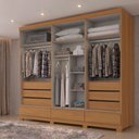 Ver imagem 4 de Guarda-Roupa Casal 06 Portas 09 Gavetas 100% MDF Imperial Marrom/Cinamomo