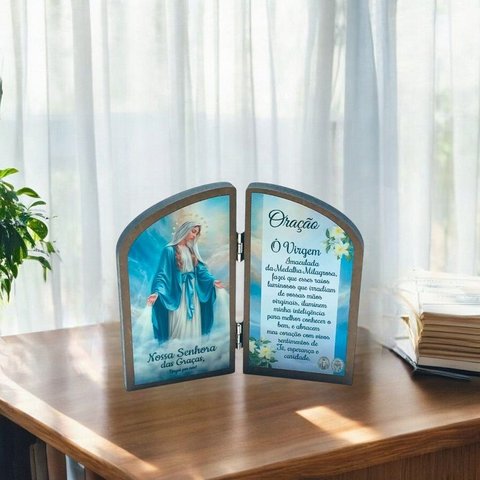 Adorno Oração de Mesa Nossa Senhora Das Graças