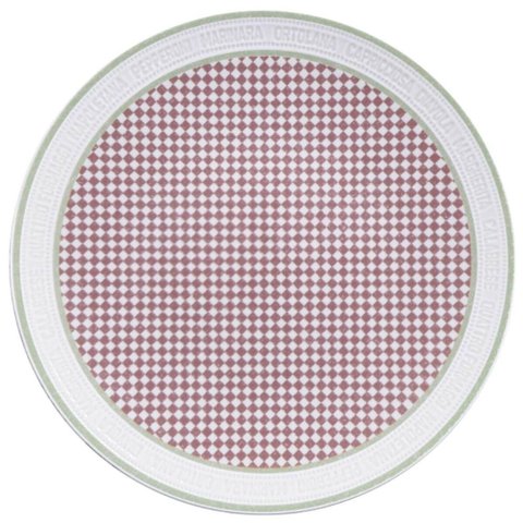 Prato Raso Tramontina Positano Mesa Posta Porcelana Decorada 25cm Cozinha Servir Jantar