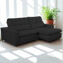 Ver imagem 1 de Sofa Retratil Reclinavel 2 Lugares 230cm Veludo Andreia