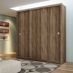 Guarda-Roupa Master 3 Portas de Correr Santos Andirá - 2 Guarda-Roupa Master 3 Portas de Correr Santos Andirá - 2