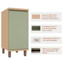 Ver imagem 2 de Balcão para Cozinha 100% MDF 40 cm 1 Porta Lótus Carvalho/Verde