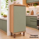 Ver imagem 5 de Balcão para Cozinha 100% MDF 40 cm 1 Porta Lótus Carvalho/Verde