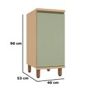 Ver imagem 3 de Balcão para Cozinha 100% MDF 40 cm 1 Porta Lótus Carvalho/Verde