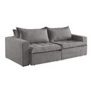 Ver imagem 4 de Sofá Cama 2 Lugares Retrátil Reclinável Linho M-184 Martins Cinza