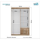 Ver imagem 2 de Guarda-Roupa Havana Star 4.2 4 Portas e 2 Gavetas Atacama Santos Andira