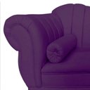 Ver mais imagens de Recamier Decorativo Divã Amsterdã 187cm Lado Direito Veludo Roxo