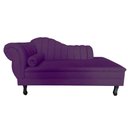 Ver imagem 3 de Recamier Decorativo Divã Amsterdã 187cm Lado Direito Veludo Roxo