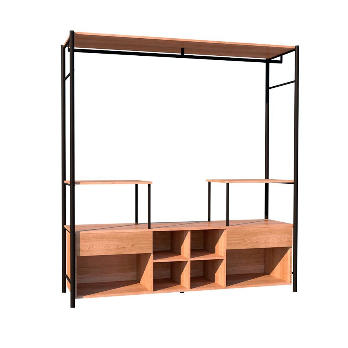 Guarda Roupa Casal Closet Modulado Barcelona Preto Demolição ...