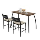 Ver imagem 1 de Mesa com 2 Cadeiras Fit Flora Preto e Bege