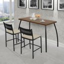 Ver imagem 2 de Mesa com 2 Cadeiras Fit Flora Preto e Bege