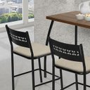 Ver imagem 3 de Mesa com 2 Cadeiras Fit Flora Preto e Bege