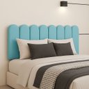 Ver imagem 5 de Cabeceira Nuvem Estofada Queen Size 8 Placas em Suede 45cm:azul Bebe