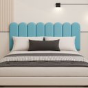Ver imagem 1 de Cabeceira Nuvem Estofada Queen Size 8 Placas em Suede 45cm:azul Bebe